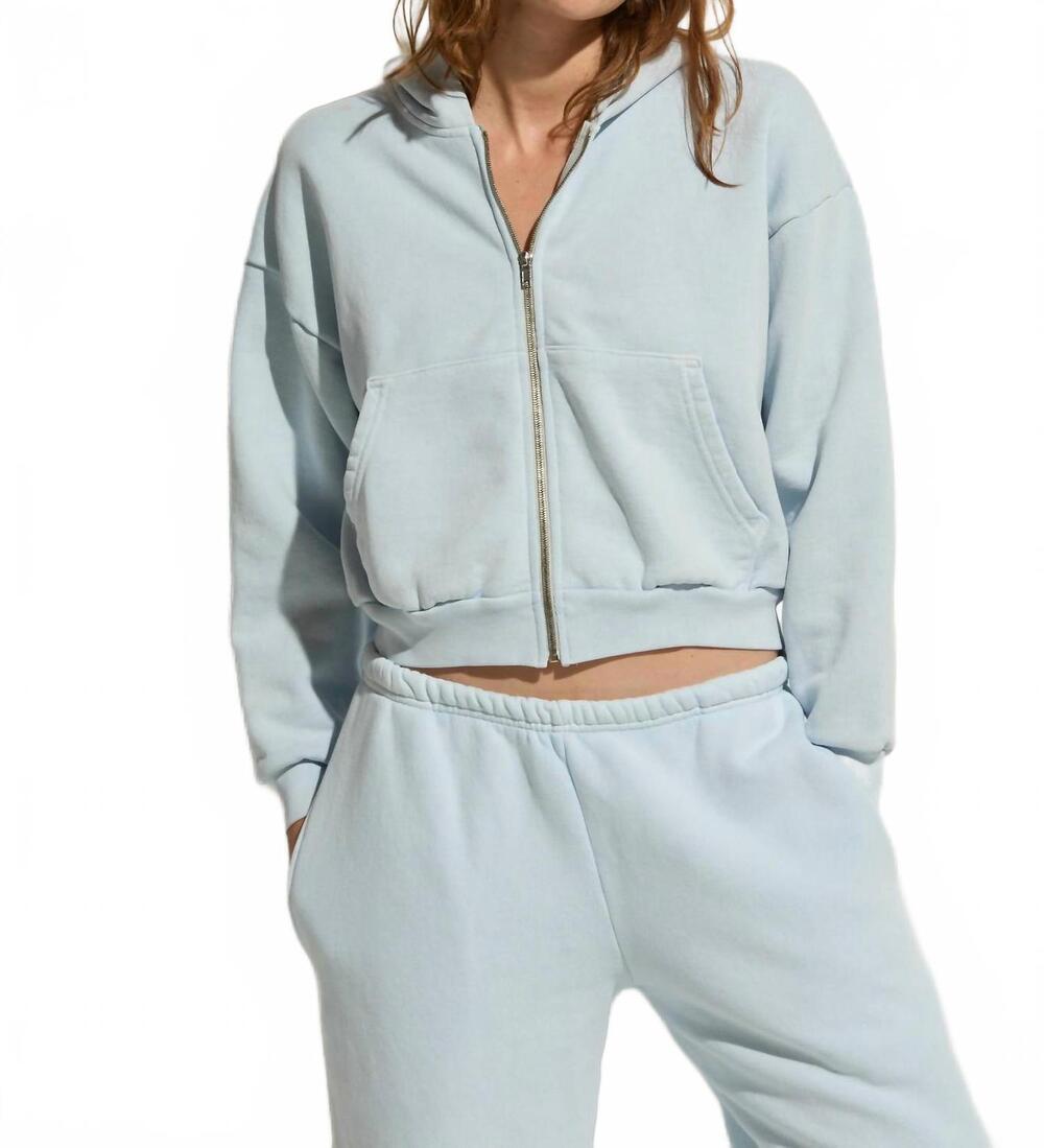 NEW ASHER rosie zip hoodie in ice blue